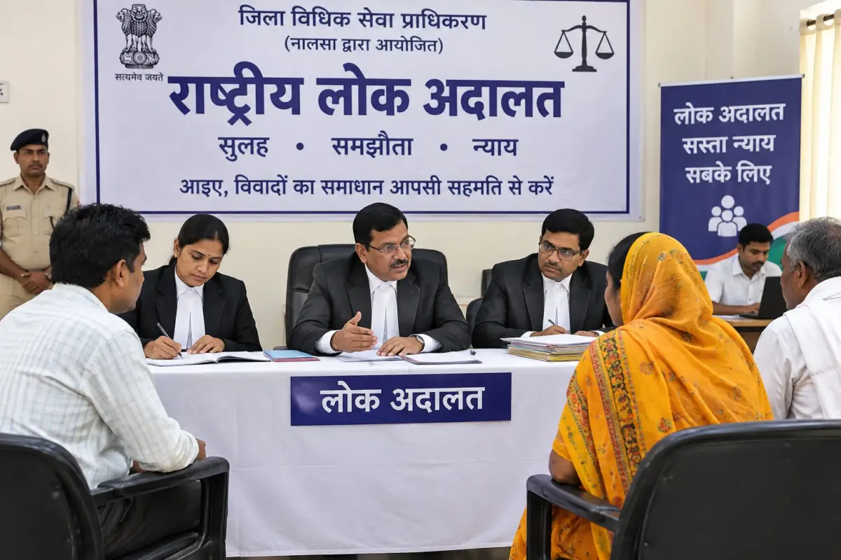 राष्ट्रीय लोक अदालत ने हल्का किया अदालतों का बोझ